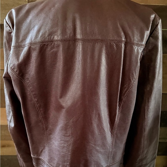 Caslon Brown Leather Jacket - Picture 2 of 8